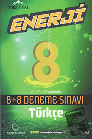 Palme 8. Sınıf Enerji Türkçe 8+8 Deneme Sınavı - Bekir Yılmaz - Palme 