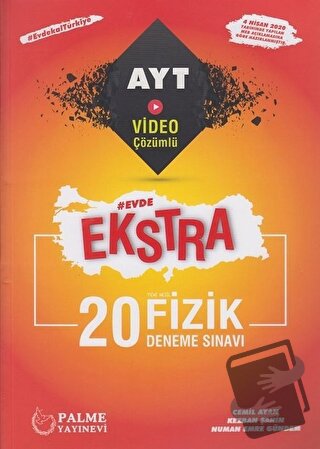 Palme YKS AYT Ekstra Fizik 20 Deneme Sınavı - Cemil Ayan - Palme Yayın