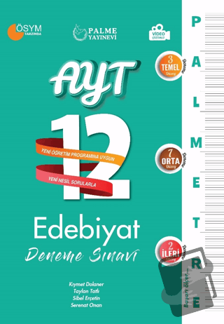 Palmetre Ayt Edebiyat 12 Deneme Sınavı - Kolektif - Palme Yayıncılık -