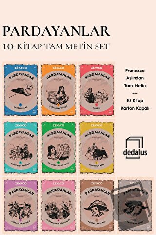 Pardayanlar Seti - 10 Kitap Takım - Michel Zevaco - Dedalus Kitap - Fi