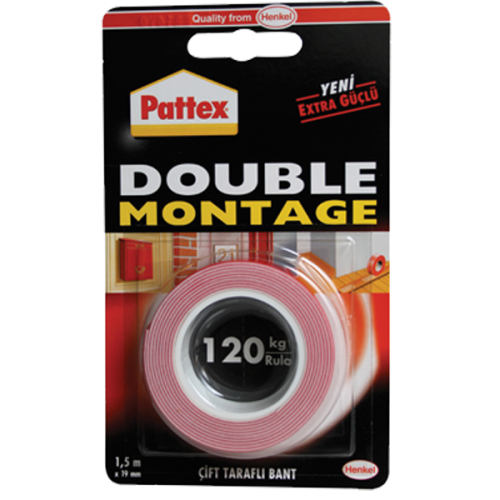 Pattex Montage Bandı Double 120 Kg Lık 1483609 - - Pattex - Fiyatı - Y