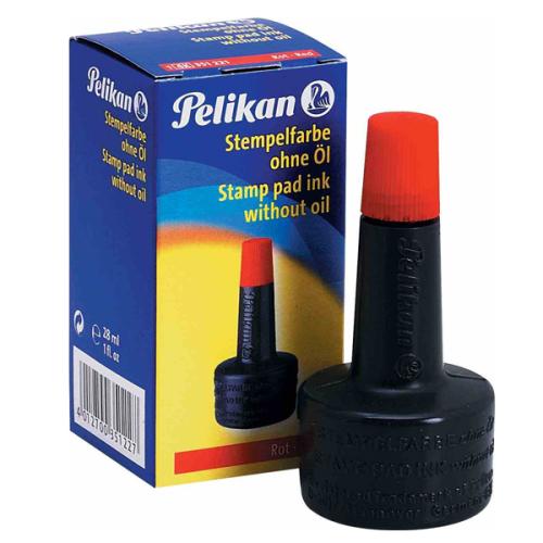 Pelikan Istampa Mürekkebi 28 Ml Kırmızı 351221 - 10'lu Paket - - Pelik