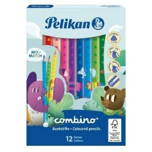 Pelikan Kuru Boya Kalemi Combino Jumbo Üçgen 12 Li - - Pelikan - Fiyat