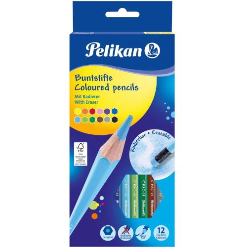 Pelikan Kuru Boya Kalemi Silgili 12 Li 700689 - - Pelikan - Fiyatı - Y