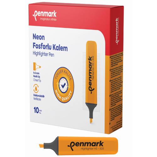 Penmark Fosforlu Kalem Neon Turuncu Hs-505 03 - 10'lu Paket - - Penmar