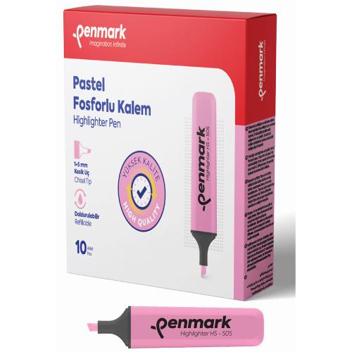 Penmark Fosforlu Kalem Pastel Gülsuyu Hs-505 10 - 10'lu Paket - - Penm