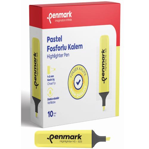 Penmark Fosforlu Kalem Pastel Limoni Hs 505 - 10'lu Paket - - Penmark 