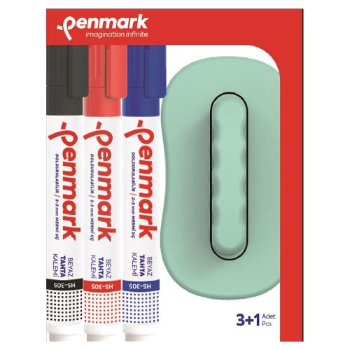 Penmark Tahta Kalemi 3 Lü Set+Silgi Hs-305-Tk3S - - Penmark - Fiyatı -