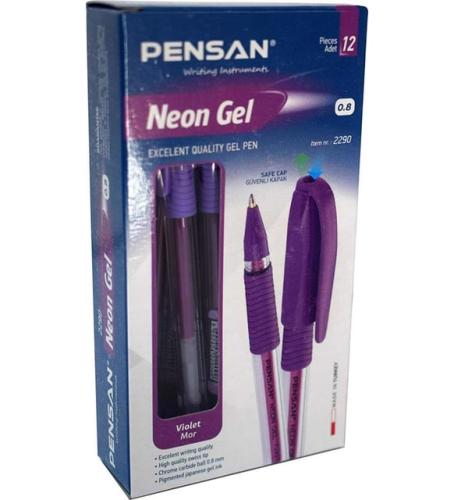 Pensan Tükenmez Kalem Jel 1.0 Mm Neon Violet 2229 - - Pensan - Fiyatı 