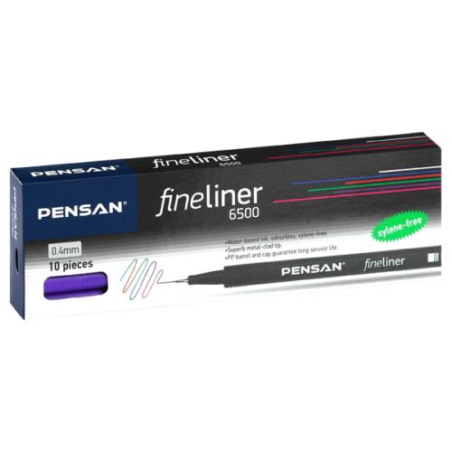 Pensan Fineliner Keçe Uç Kalem 0.4 Mm Pembe 6500 - 10'lu Paket - - Pen