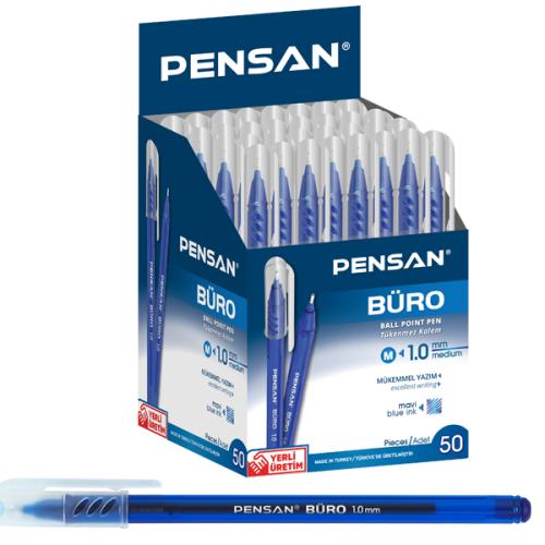 Pensan Tükenmez Kalem Büro 1 Mm Mavi 50 Li 2270 - 50'li Paket - - Pens