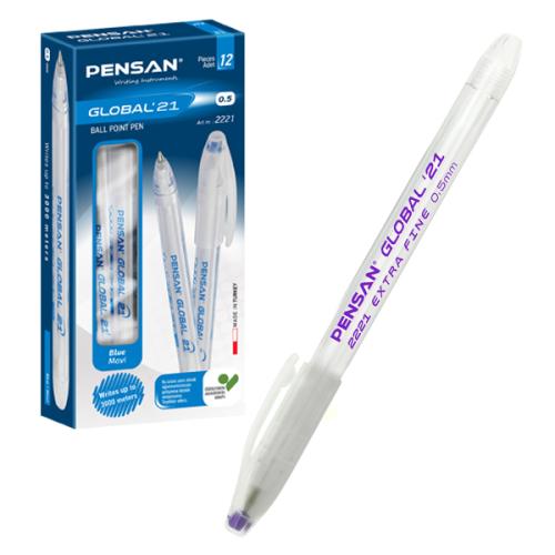 Pensan Tükenmez Kalem Global 0.5 Mm Eflatun 2221 - 12'li Paket - - Pen