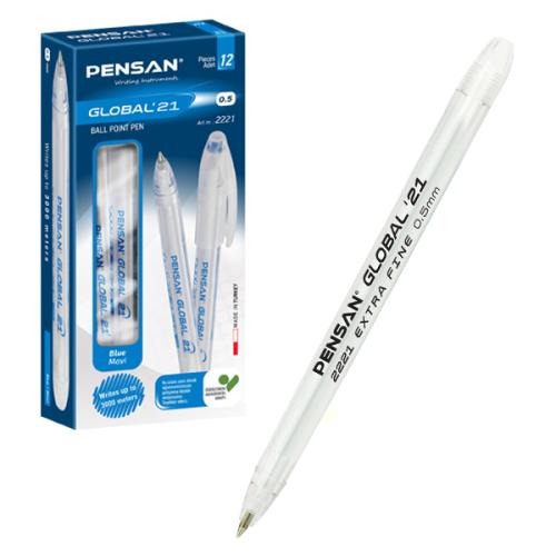 Pensan Tükenmez Kalem Global 0.5 Mm Siyah 2221 - 12'li Paket - - Pensa