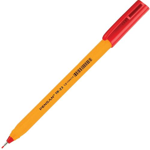 Pensan Tükenmez Kalem Üçgen Kırmızı 50 Li Tr-23 - 50'li Paket - - Pens