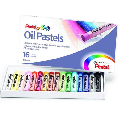 Pentel Yağlı Pastel 16 Renk Phn16 - - Pentel - Fiyatı - Yorumları - Sa