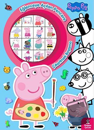 Peppa Pig Eğlenceye Açılan Pencere Çıkartmalı Boyama Kitabı - Kolektif