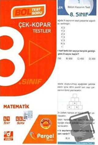 Pergel 8. Sınıf Matematik Çek Kopar Yaprak Test - Kolektif - Pergel Ya