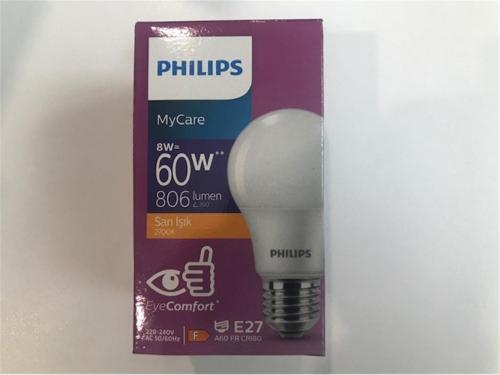 Philips Ledbulb 8W-60W 2700K 806Lumen Led Sarı Işık E27 - - Phılıps - 