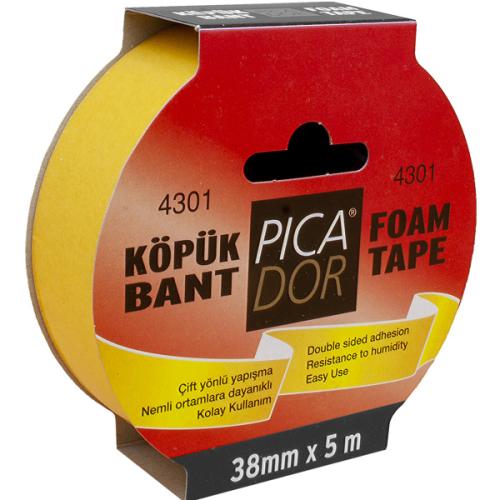 Picador Çift Taraflı Bant Köpük Rulo Askılı 38X5 Mt 4301 - - Picador -