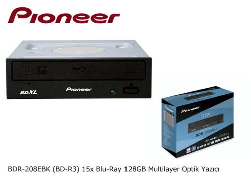 Pioneer Bdr-208Ebk (Bd-R3) 15X Blu-Ray 128Gb Multilayer Optik Yazıcı -