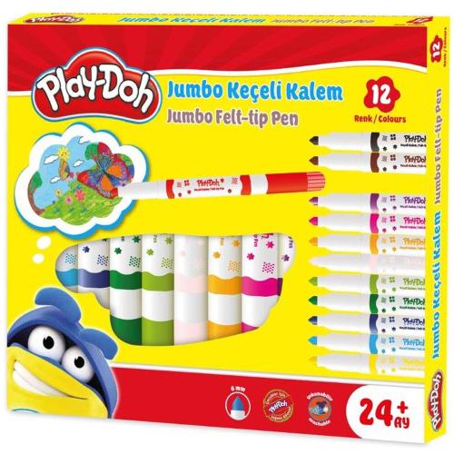 Play-Doh Keçeli Kalem Jumbo 6 Mm 12 Li Play-Ke020 - - Play-Doh - Fiyat