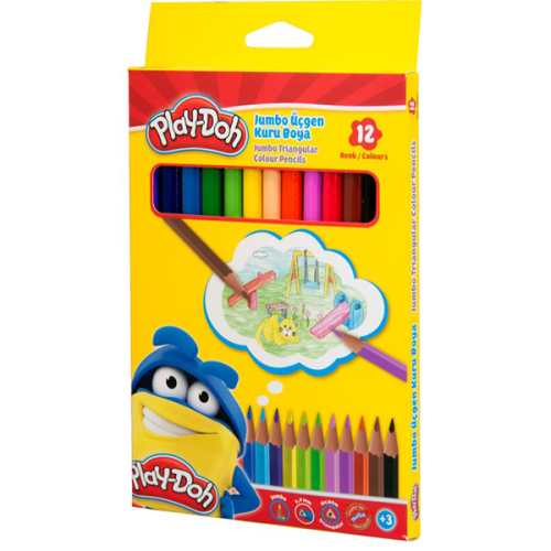 Play-Doh Kuru Boya Jumbo Üçgen 12 Renk Play-Ku008 - - Play-Doh - Fiyat