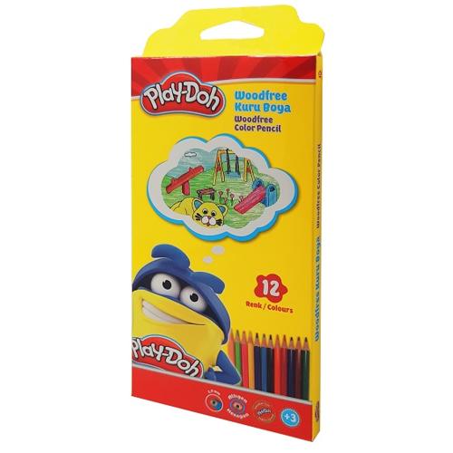 Play-Doh Kuru Boya Woodfree Altıgen 12 Li Play-Ku029 - - Play-Doh - Fi