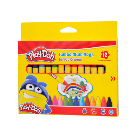 Play-Doh Mum Pastel Boya Crayon Yuvarlak 12 Renk Play-Cr005 - - Play-D