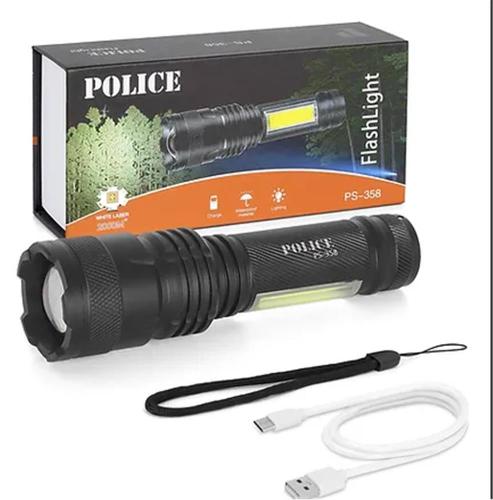 Polıce Ps-358 Zoom Gövdede Işık Şarjlı Led El Feneri - - Polıce - Fiya