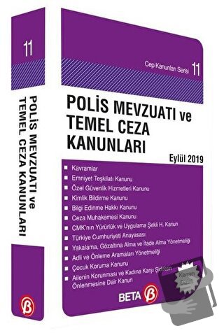 Polis Mevzuatı ve Temel Ceza Kanunları Eylül 2019 - Celal Ülgen - Beta