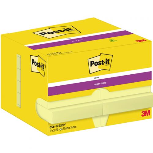 Post-İt Yapışkanlı Not Kağıdı 51X76 Sarı 656-12Ss - 12'li Paket - - Po