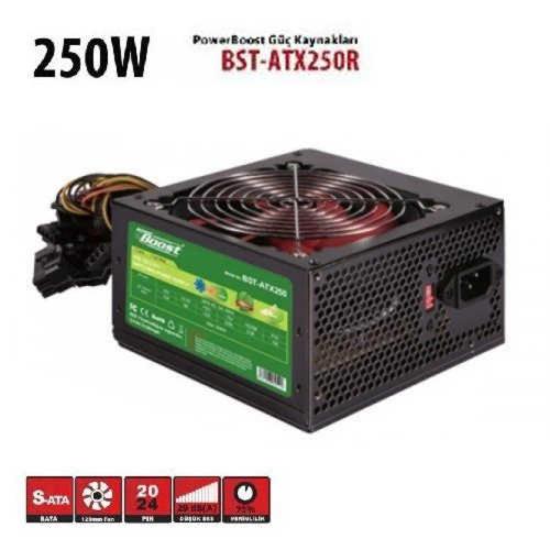 Powerboost Bst-Atx250R 250W, Ppfc 12Cm Kırmızı Fanlı Atx Psu (Retail B