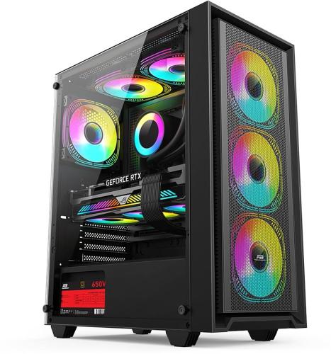 Powerboost Pb-P802Ab 650W 80+ Bronze Usb 3.0, Atx Mesh, Rgb Fan Siyah 