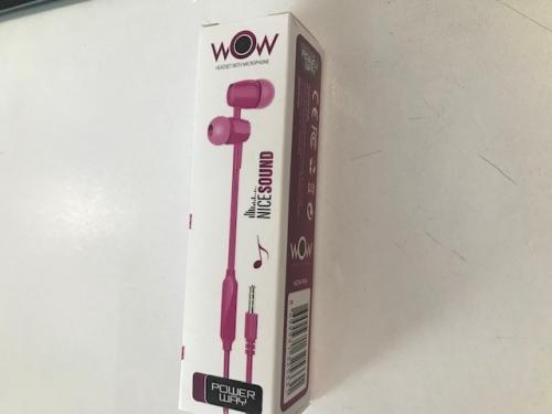 Powerway Wow Pink Kulak İçi Mikrofonlu Ses Kontrolli Kulaklık - - Powe