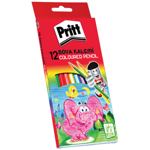 Pritt Kuru Boya Karton Kutu Tam Boy 12 Renk 1219734 - - Pritt - Fiyatı