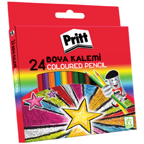 Pritt Kuru Boya Karton Kutu Tam Boy 24 Renk 1221351 - - Pritt - Fiyatı