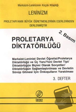 Proletarya Diktatörlüğü - Kolektif - İnter Yayınları - Fiyatı - Yoruml