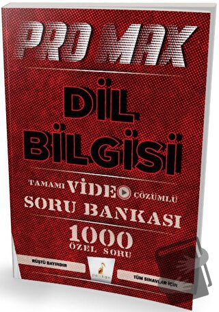 Promax Dil Bilgisi Tamamı Video Çözümlü Soru Bankası - Rüştü Bayındır 