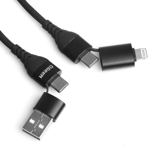 Qgeem Qg-Cc0029 Usb 4 İn 1 Lighting, Usb-A, Type-C Çok Foksiyonel Hızl