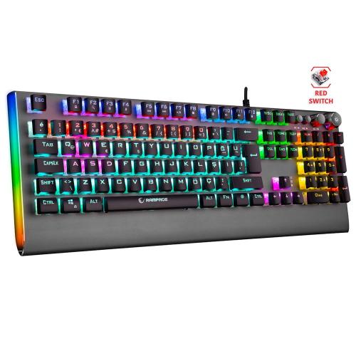 Rampage Kb-R210 Favory Rainbow Aydınlatmalı Kristal Red Switch Mekanik