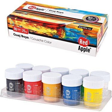 Red Apple Guaj Boya 25 Ml 10 Renk Rg103-10 - - Red Apple - Fiyatı - Yo