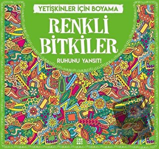 Renkli Bitkiler - Yetişkinler İçin Boyama - Gizem Ulaş - Dokuz Yayınla