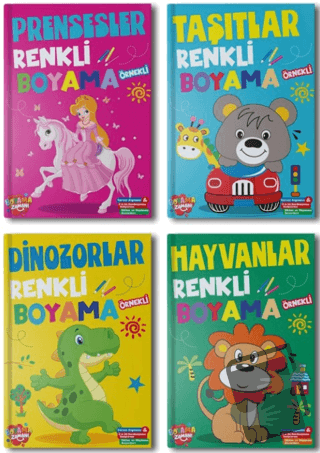 Renkli Boyama Seti - 4 Kitap Takım - Kolektif - Boyama Zamanı - Fiyatı