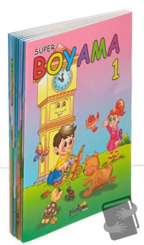 Renkli Süper Boyama (10 Kitap Takım) - Kolektif - Pinokyo Yayınları - 