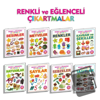 Renkli ve Eğlenceli Çıkartmalar Seti - 8 Kitap Takım - Kolektif - Parı