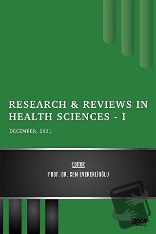 Research and Reviews in Health Sciences 1 - December 2021 - Cem Everek