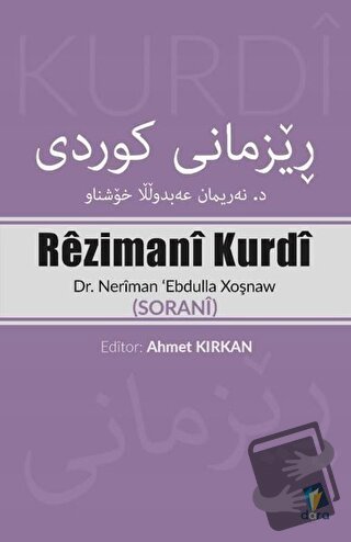 Rezimani Kurdi - Neriman Ebdulla Xoşnaw - Dara Yayınları - Fiyatı - Yo