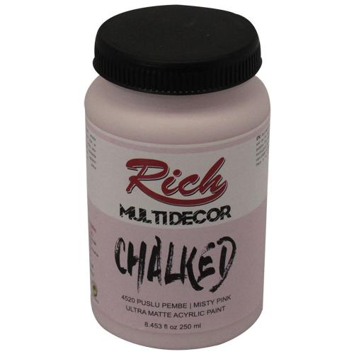 Rich Akrilik Boya Multi Decor Chalked 250 Cc Puslu Pembe 4520 - - Rıch