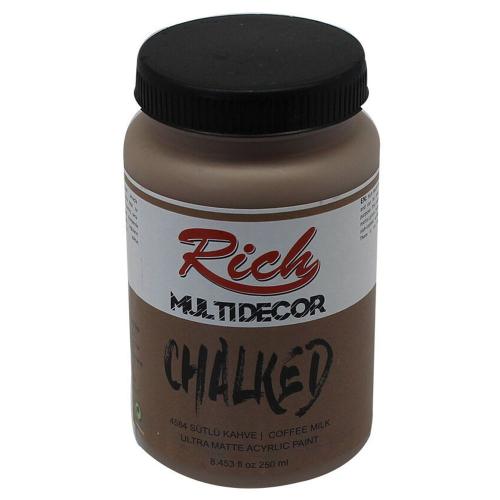 Rich Akrilik Boya Multi Decor Chalked 250 Cc Sütlü Kahve 4584 - - Rıch