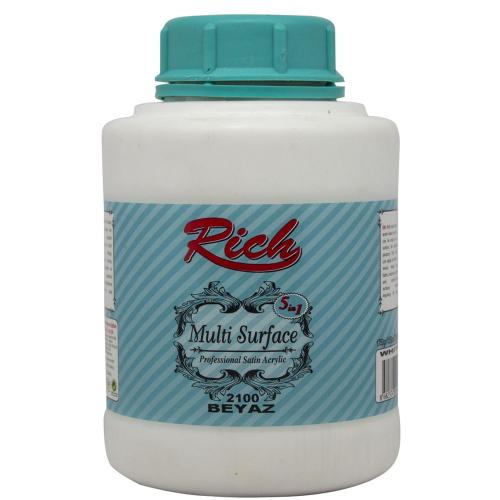 Rich Akrilik Boya Multi Surface 1750 Gr Beyaz 2100 - - Rıch - Fiyatı -